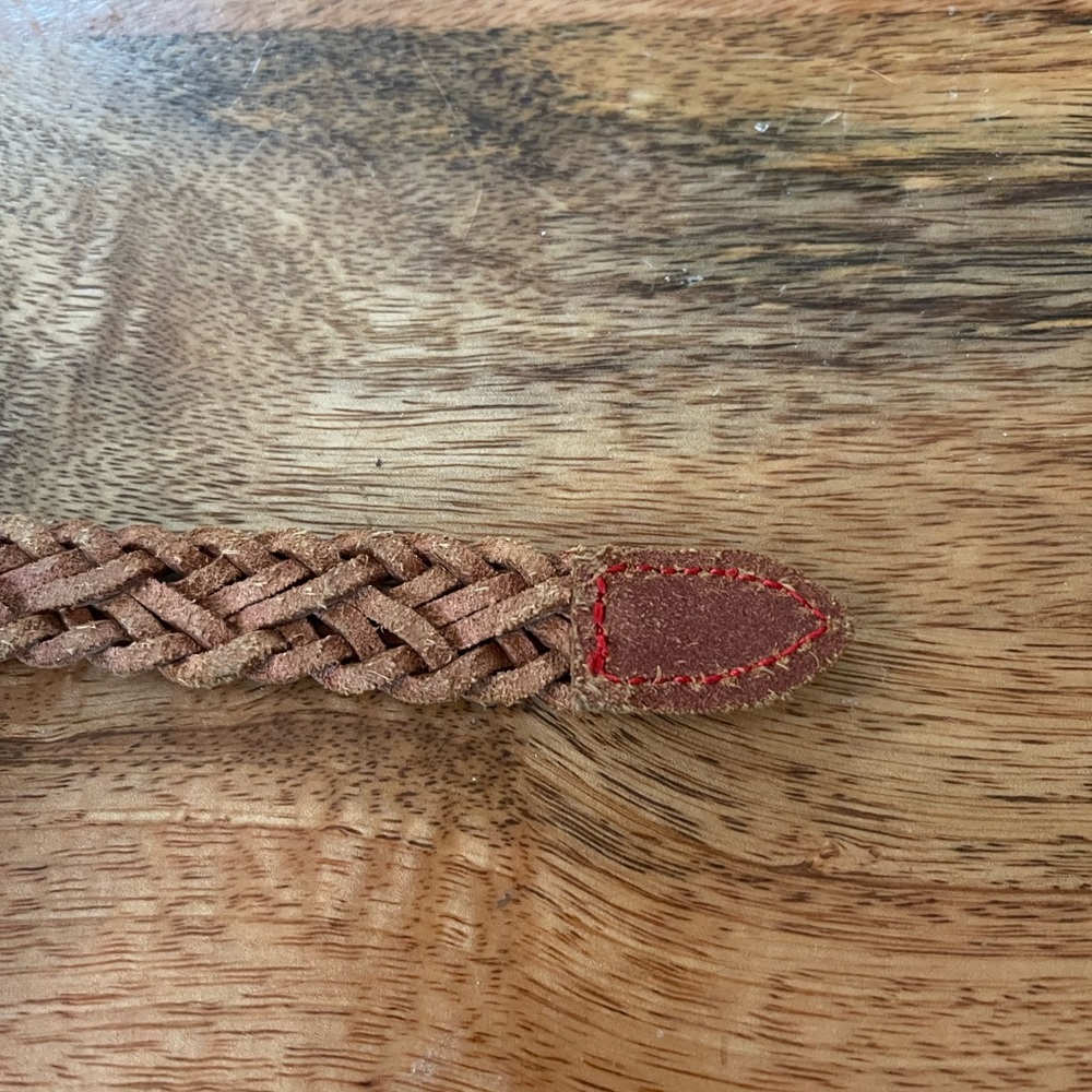 Madewell Leather Braided Belt Red - Picture 5 of 5